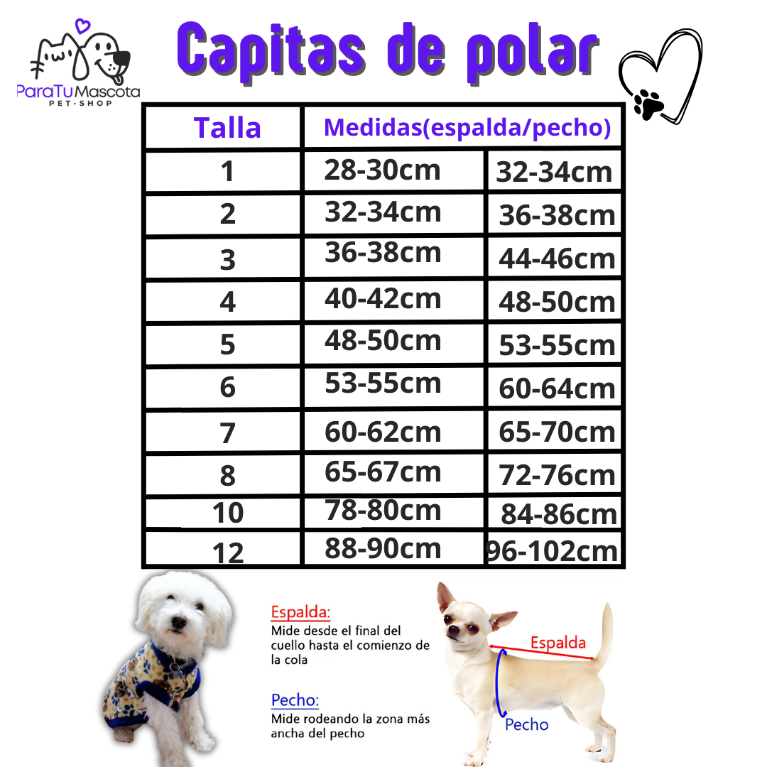 Capas de polar para perros todos los tamaños | Abrigadoras, suaves y cómodas