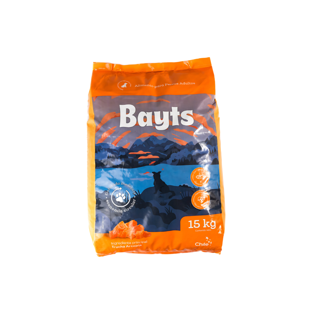 Alimento Bayts Perro Adulto 15kg - Trucha | Gran Formato Económico