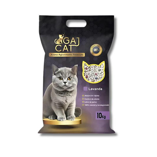 Arena Sanitaria GAJ CAT 10kg - Aroma Lavanda | Control Olores Gato