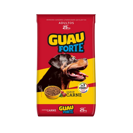 Guau Forte 25KG | Alimento Seco para Perros Adultos | Sabor Carne