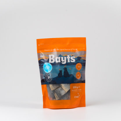Snack Liofilizado BAYTS® Baby Salmón 100g | Omega 3 & 6 | Perros y Gatos